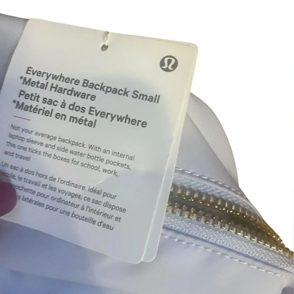 NWT Lululemon everywhere backpack LAVENDER FROST/GOLD